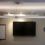 Board room with 60 inch tv and sound system